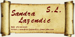 Sandra Lazendić vizit kartica